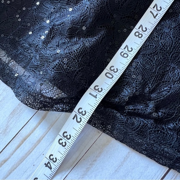 Lulu’s Sparkling Nights Black Lace Skater Babydoll Dress size XS - Picture 15 of 15